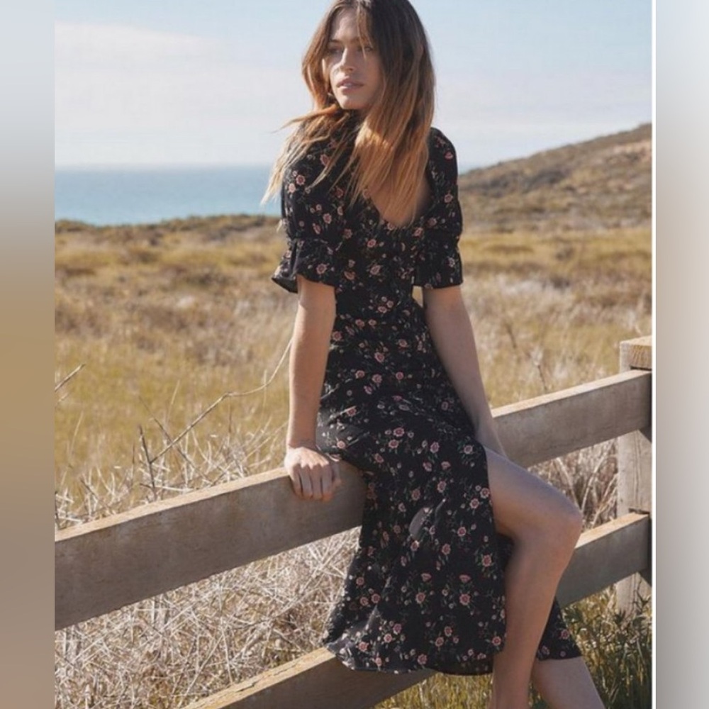 Christy Dawn Black Floral Maxi Dress